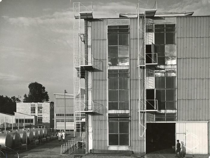 Edificio B6, produzione sintetici, anni '50