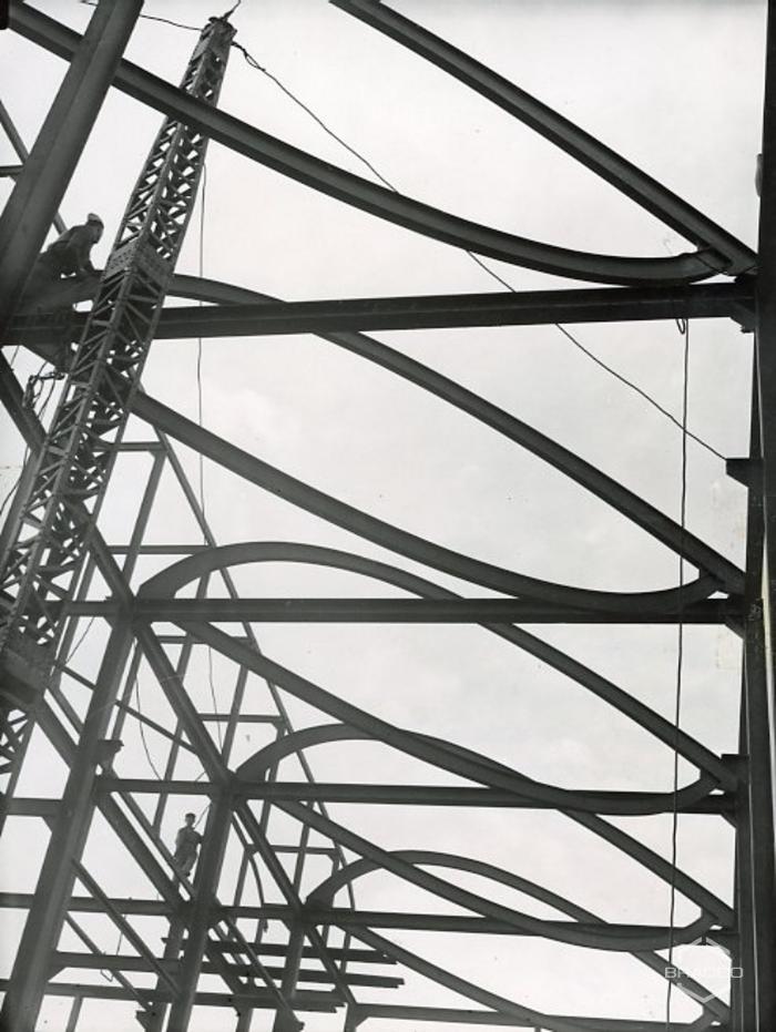 Costruzione edificio B4, dettaglio delle volte, 1958-1959