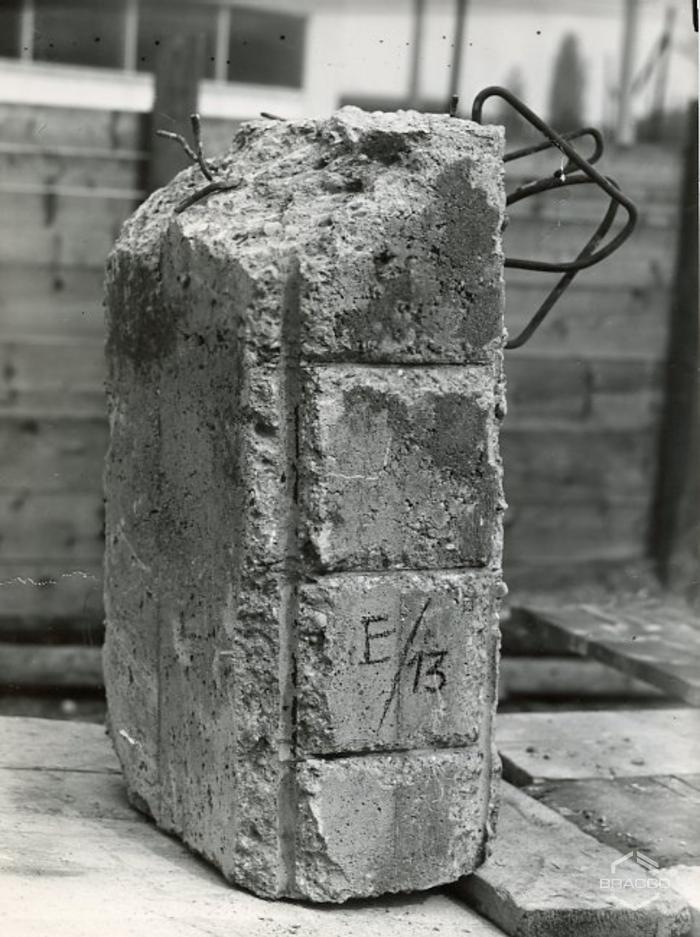 Prova materiali edili, anni '50
