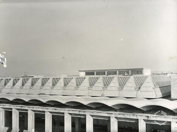 Lavori di costruzione dell'edificio B16, produzione specialità medicinali, anni '60