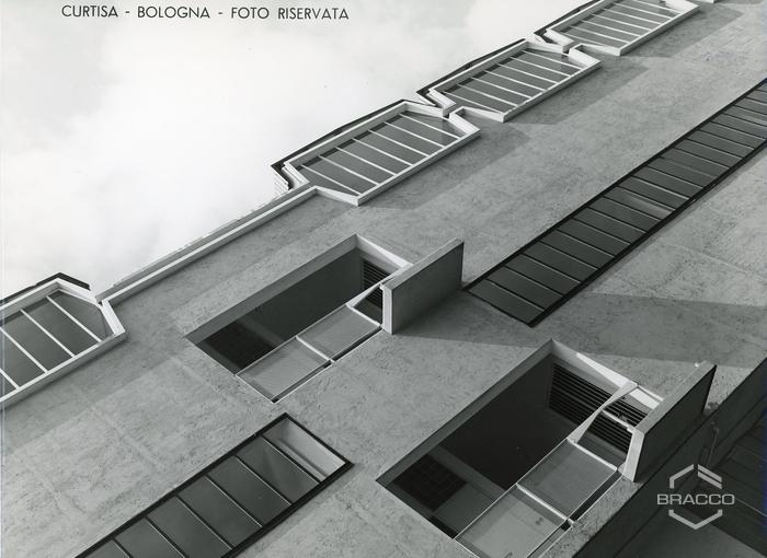Visuale edificio B7, magazzino e laboratori, anni '60