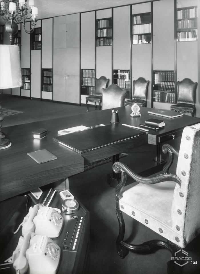 Presidenza, ufficio del dott. Fulvio Bracco, inizio anni '60