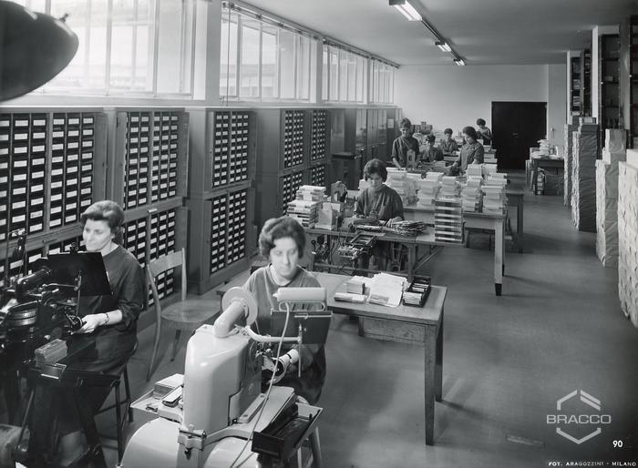 Locale riservato all'Adrema, centro stampa, inizio anni '60