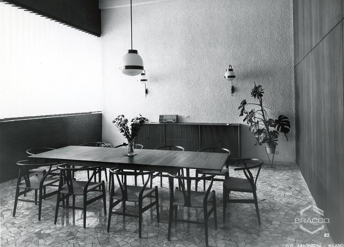 Mensa aziendale, saletta ospiti, anni '60