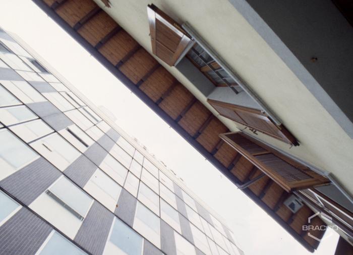 Edificio B14, direzione e uffici, dello stabilimento Bracco di Lambrate, anni '90