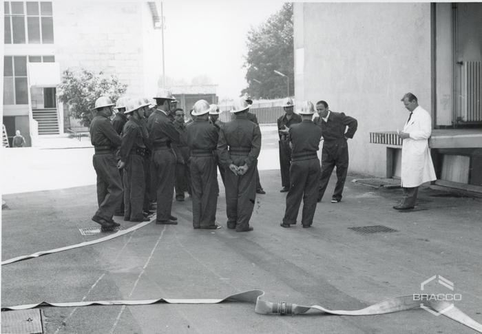 Squadra antincendio Bracco, esercitazioni, 1966