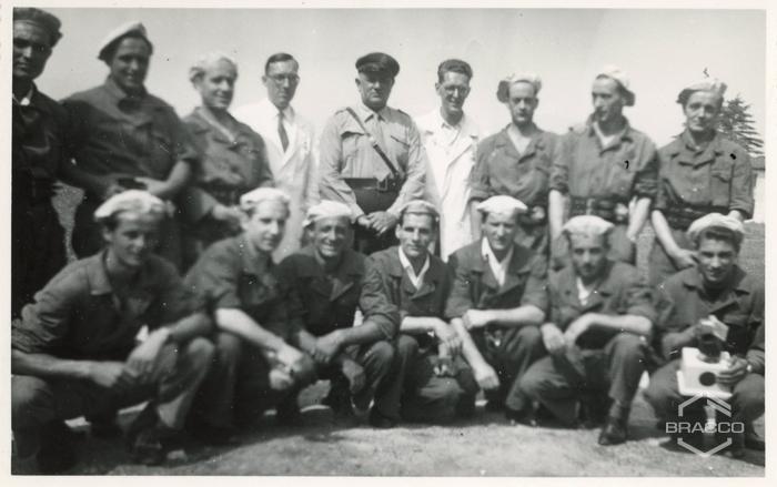 Prima squadra antincendio, pompieri Bracco, 1951