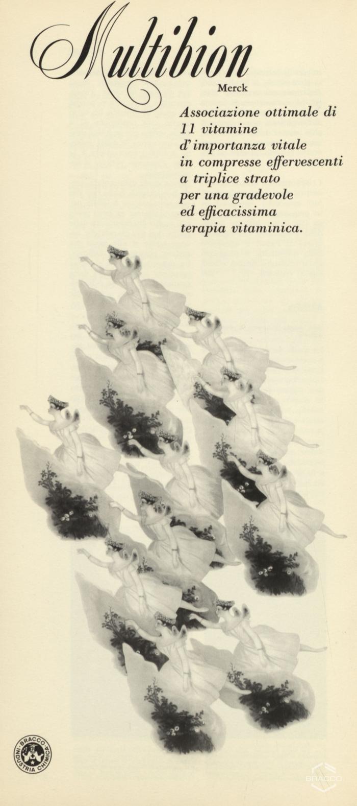 Pubblicità del farmaco multivitaminico "Multibion", marzo 1967