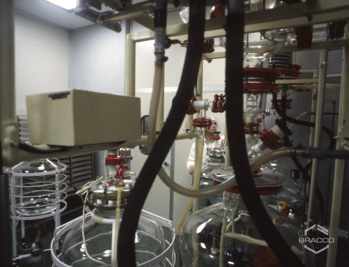 Sintetica SA di Mendrisio, reparto di preparazione delle acque, anni '90