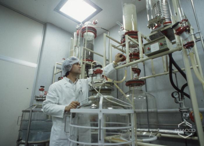 Sintetica SA di Mendrisio, reparto di preparazione delle acque, anni '90