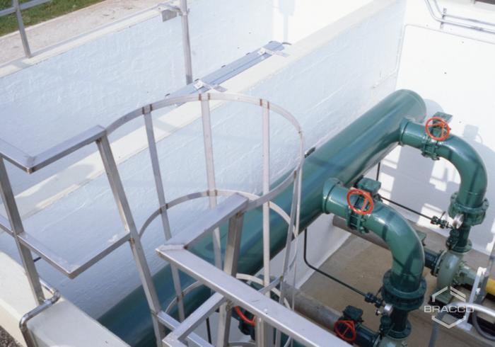 Stabilimento DIBRA, lavori finiti di riqualificazione e costruzione, dettaglio impianto, fine anni '80