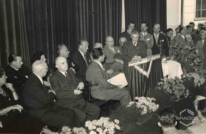 Celebrazioni del 25° anniversario della Bracco già Italmerck di Milano, 1952