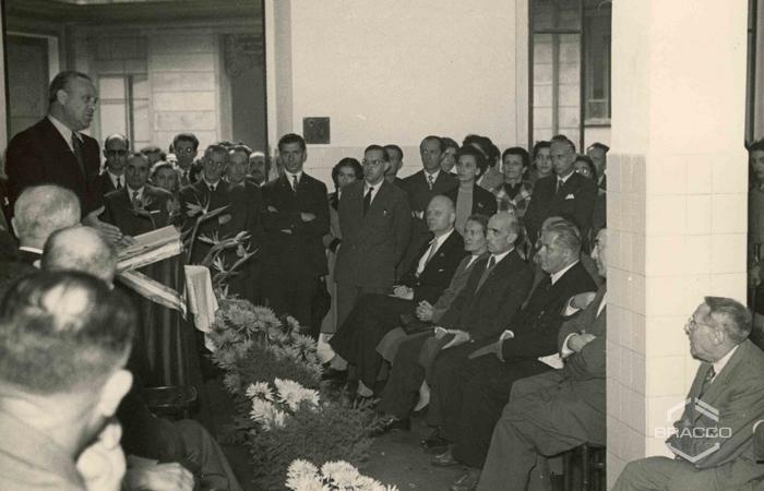 Celebrazioni del 25° anniversario della Bracco già Italmerck di Milano, 1952