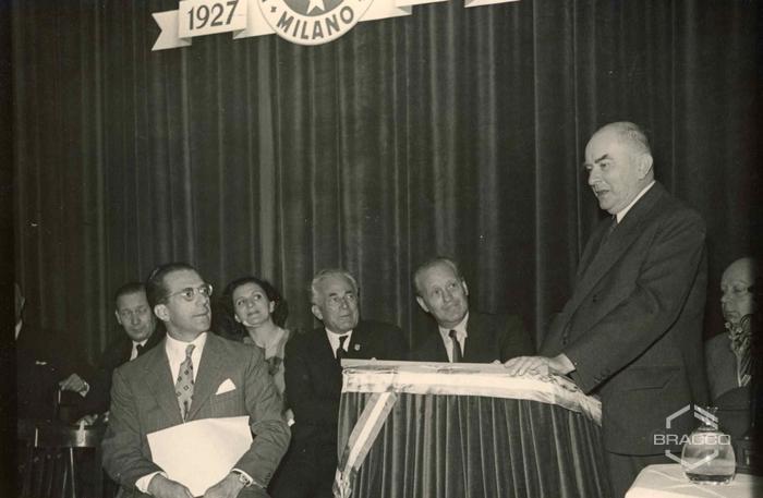 Celebrazioni del 25° anniversario della Bracco già Italmerck di Milano, 1952