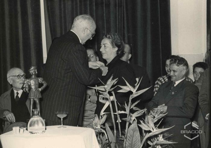 Celebrazioni del 25° anniversario della Bracco già Italmerck di Milano, 1952