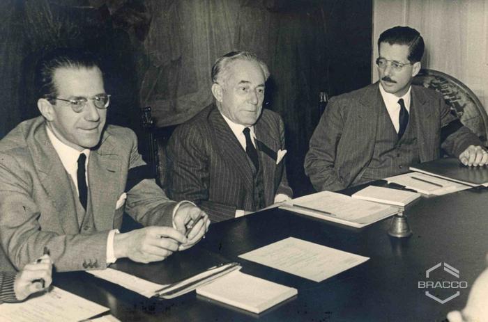 Celebrazioni del 25° anniversario della Bracco già Italmerck di Milano, 1927-1952