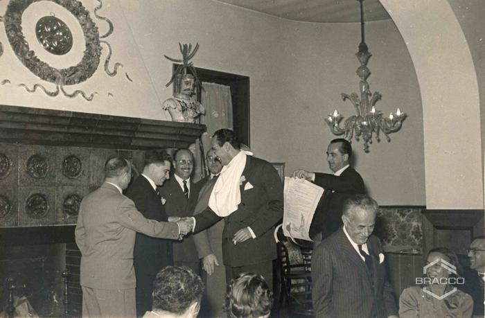 Celebrazioni del 25° anniversario della Bracco già Italmerck di Milano, 1927-1952