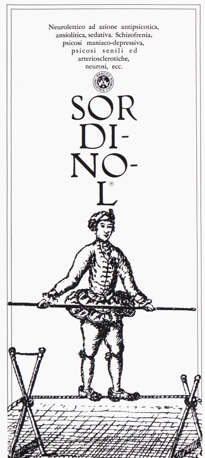 Pubblicità del farmaco "Sodinol", neurolettico ad azione antipsicotica, ansiolitica, sedativa, ottobre 1967