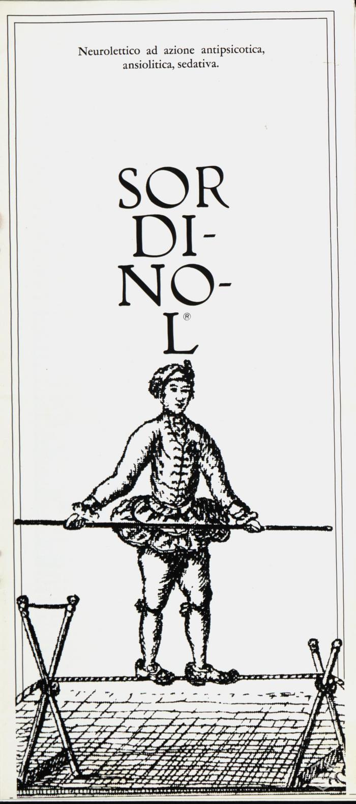 Pubblicità del neurolettico "Sordinol", settembre 1968