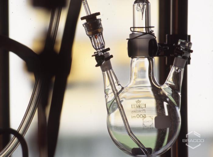 Laboratorio di ricerca del sito Bracco-Sintetica di Battelle (Carouge, Ginevra), dettaglio vetreria, 1993