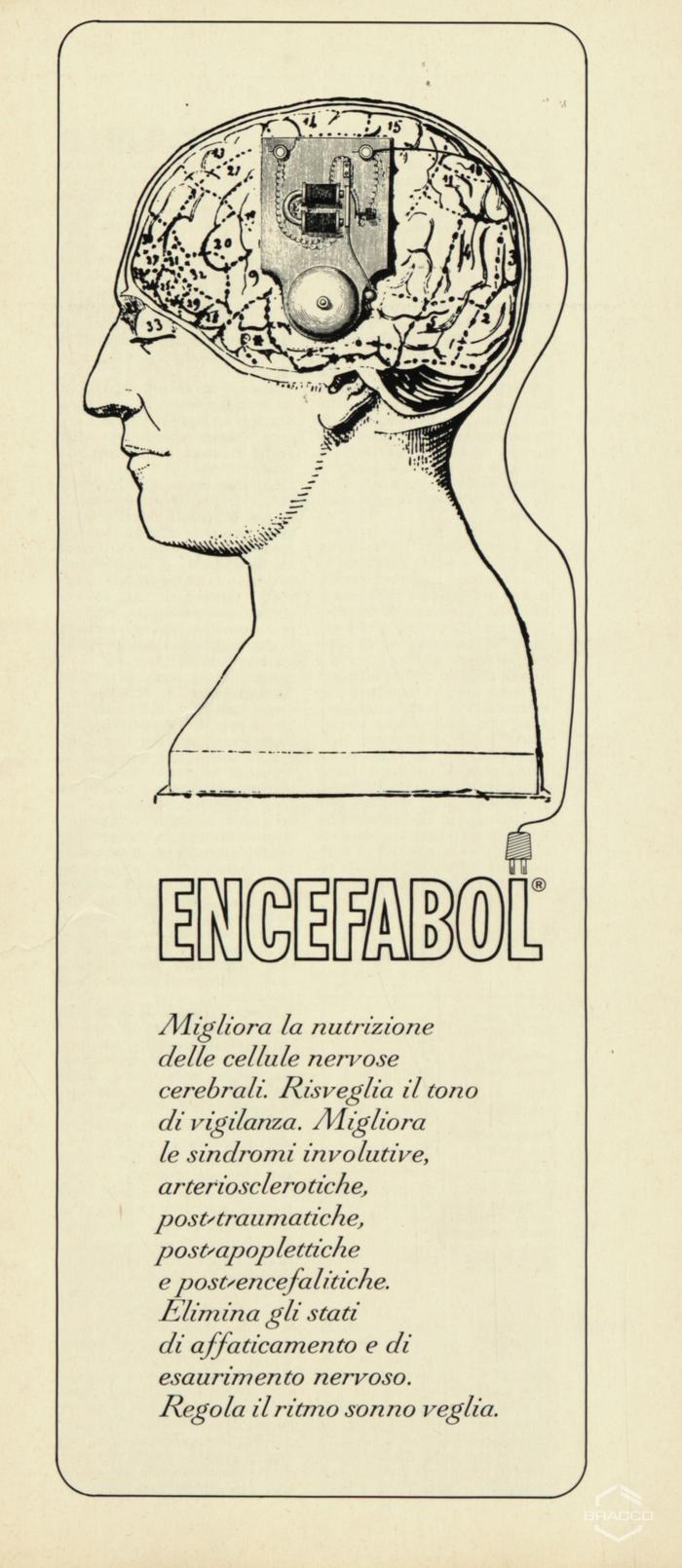 Pubblicità di "Encefabol", aprile 1970