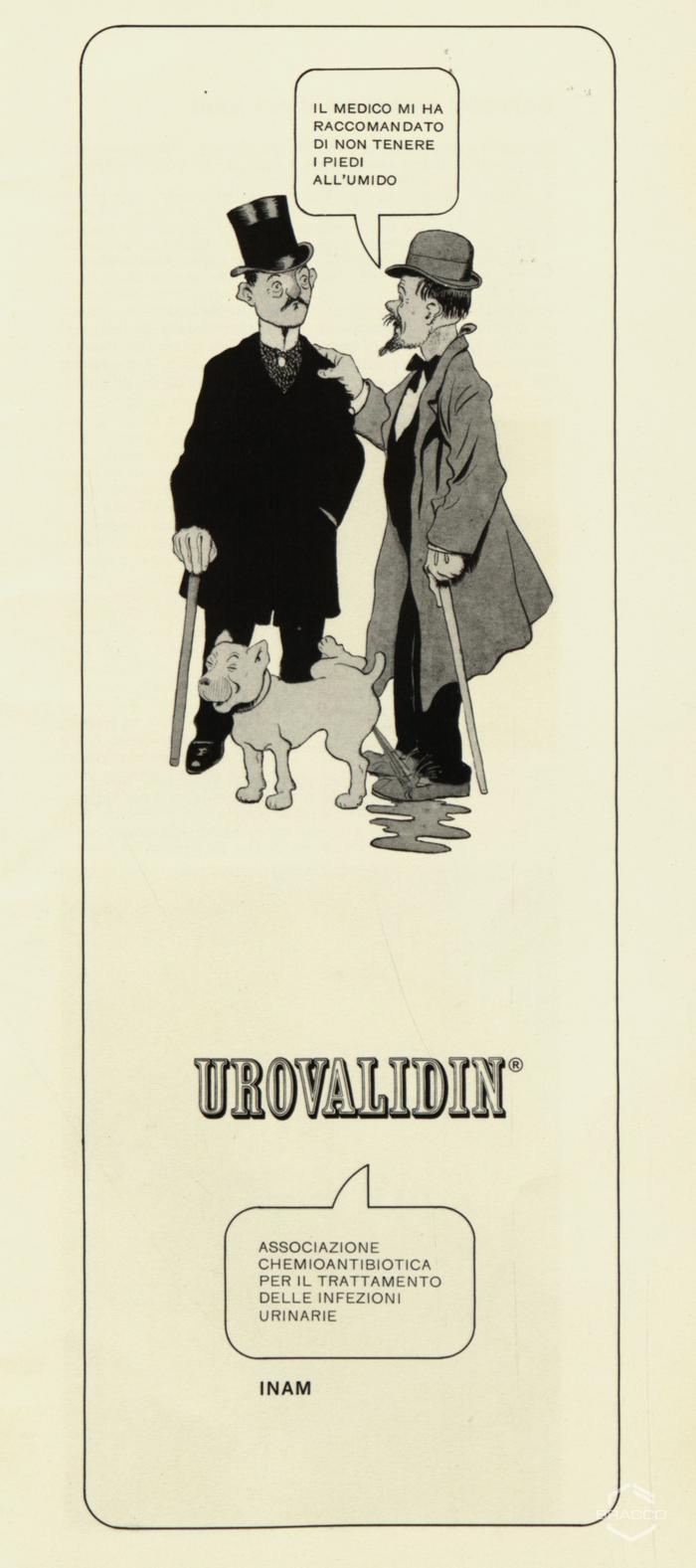 Pubblicità di "Urovalidin", maggio 1969