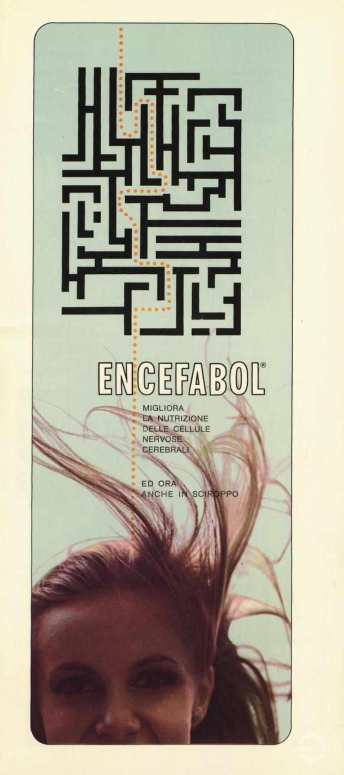 Pubblicità del farmaco "Encefabol", febbraio 1969