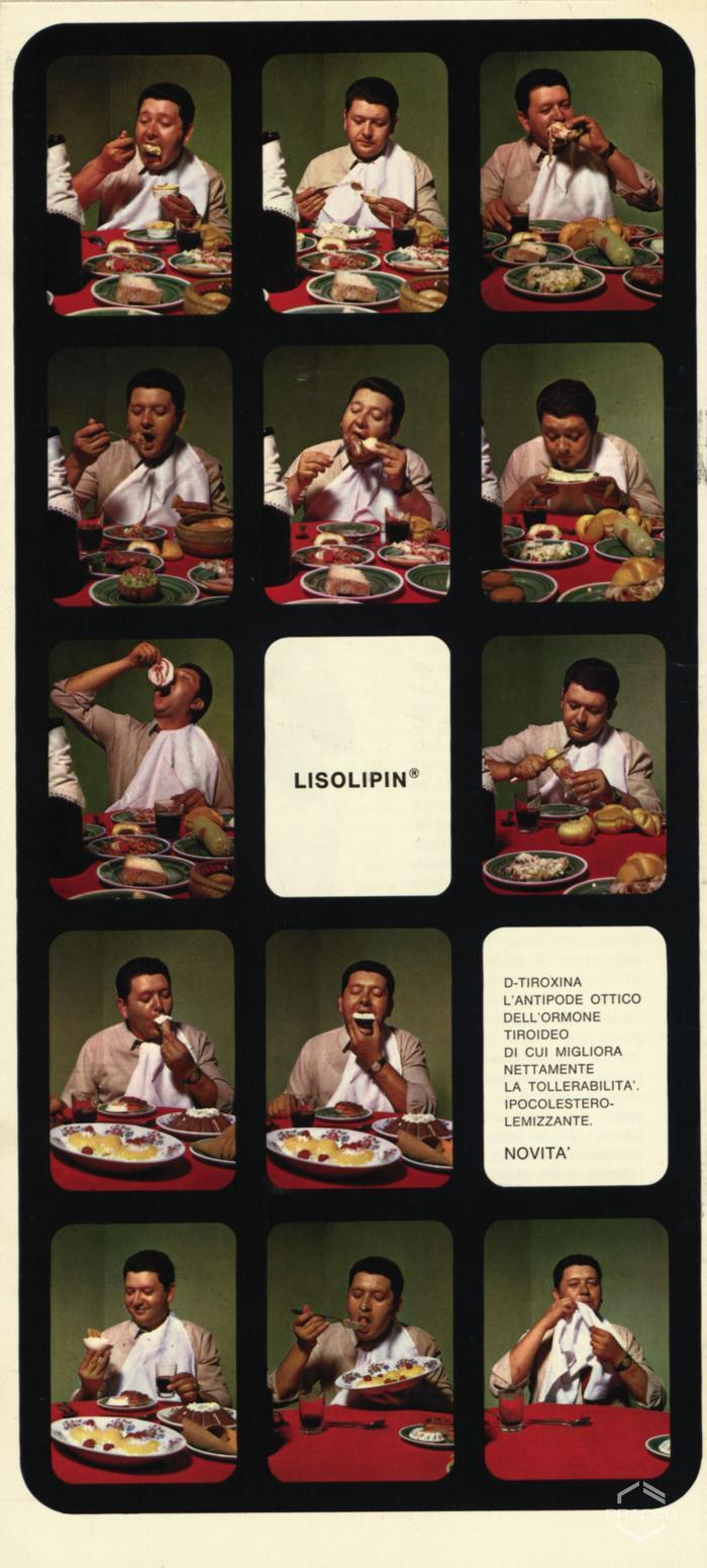 Pubblicità del farmaco "Lisolipin", febbraio 1969