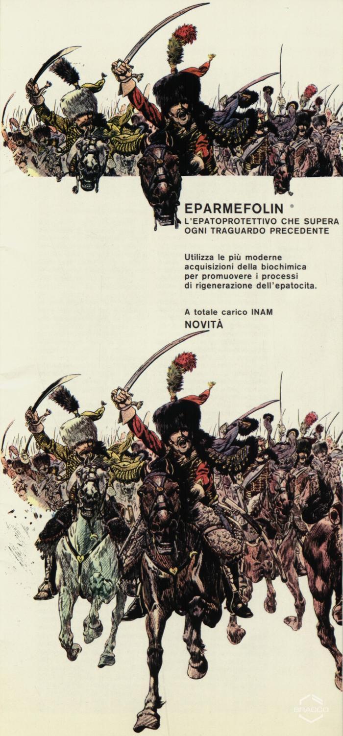 Pubblicità del farmaco "Eparmefolin", ottobre 1970