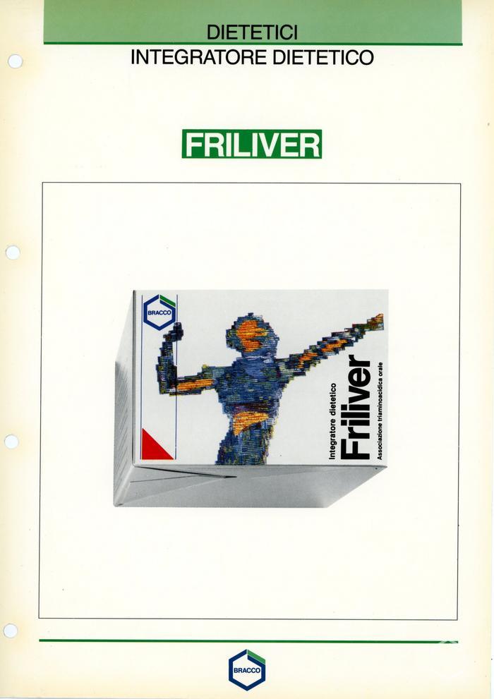 Scheda tecnica del prodotto "Friliver", integratore dietetico, 1989